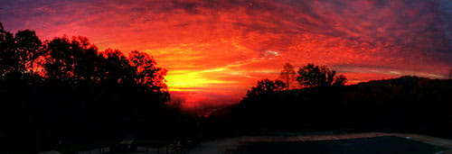 Sunset at Shawnee State Park.